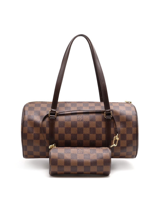 LOUIS VUITTON Papillon 30圓筒子母包 - 棋盤格