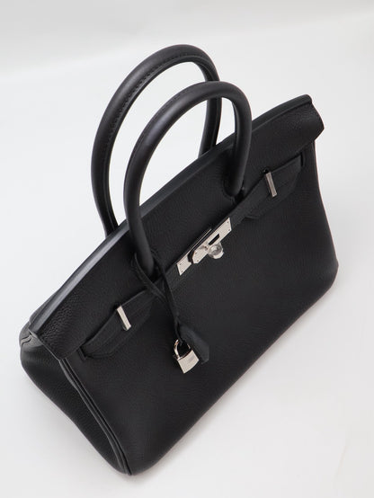 HERMES Birkin 30 - Noir 89 黑銀 G