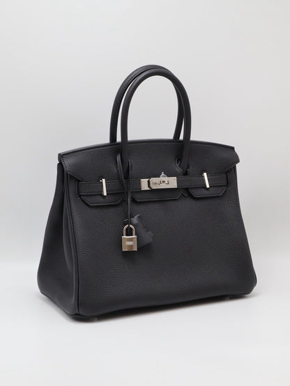 HERMES Birkin 30 - Noir 89 黑銀 G