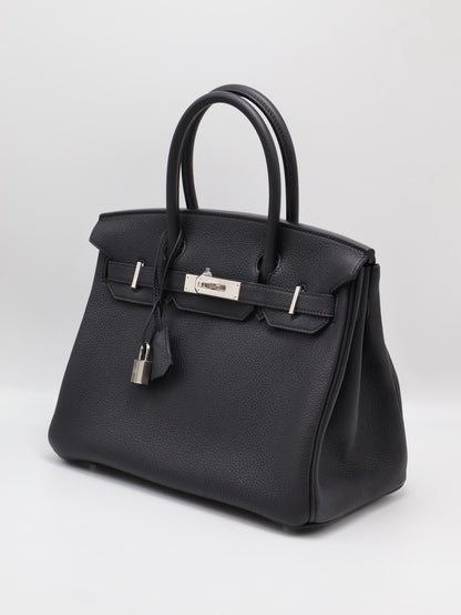 HERMES Birkin 30 - Noir 89 黑銀 G