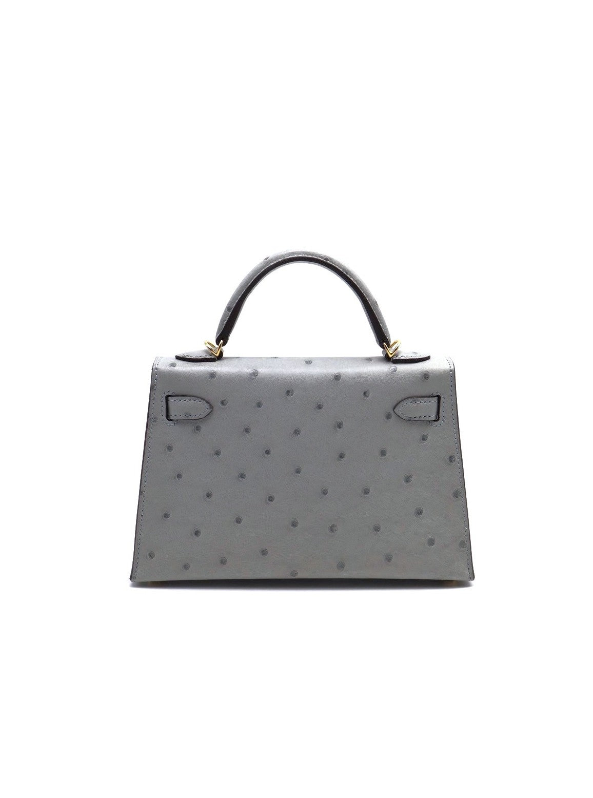 HERMES Mini Kelly ll - Bleu Glacier 8U 鴕鳥皮冰川藍金 U