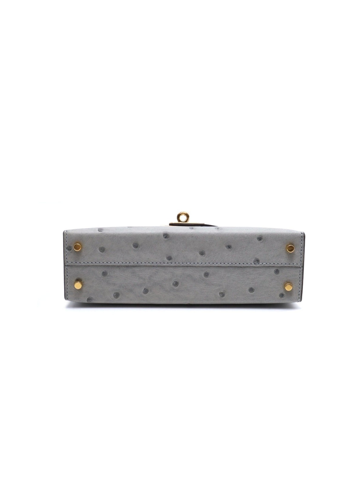HERMES Mini Kelly ll - Bleu Glacier 8U 鴕鳥皮冰川藍金 U