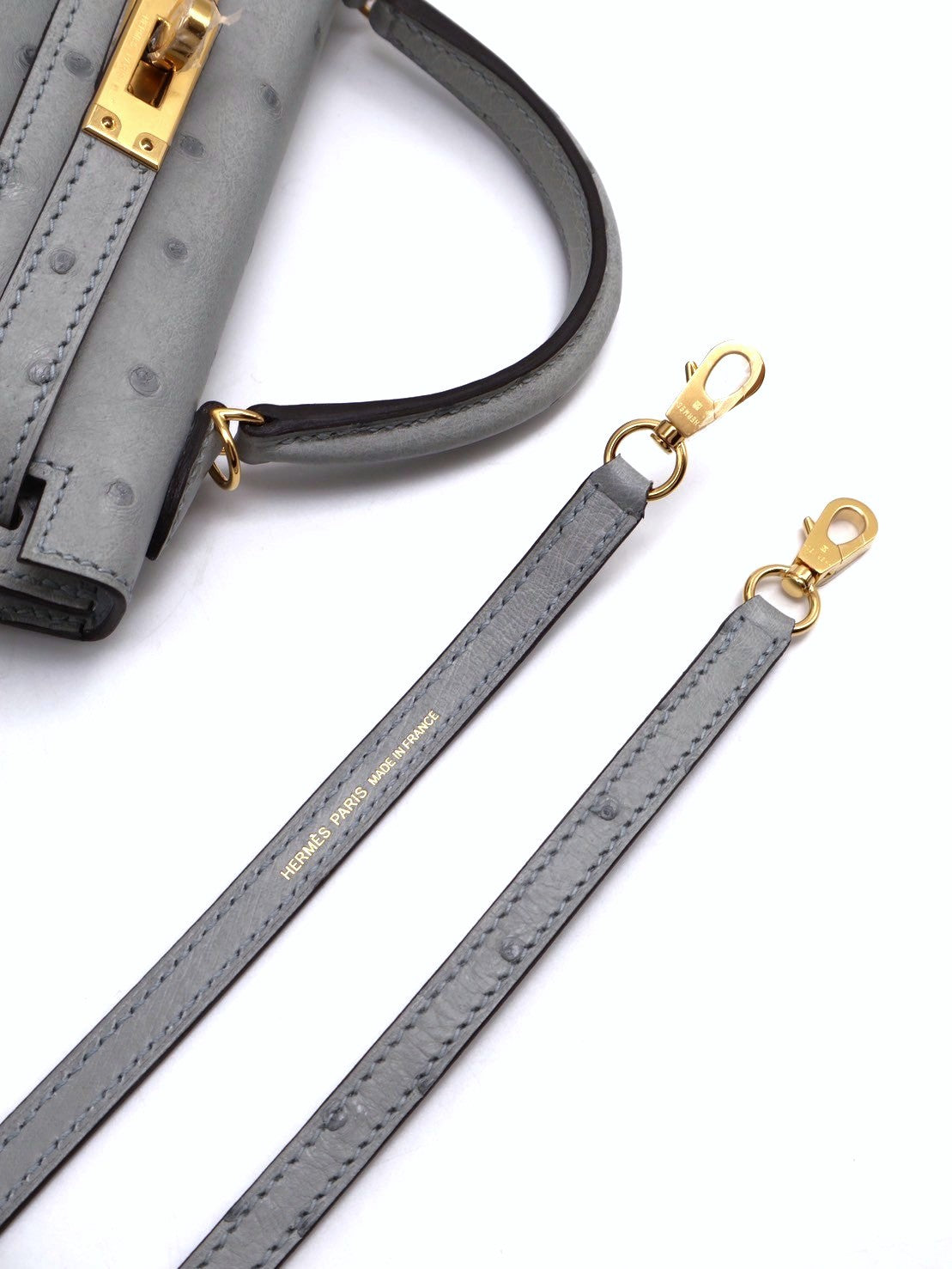 HERMES Mini kelly ll - 冰川藍金 U