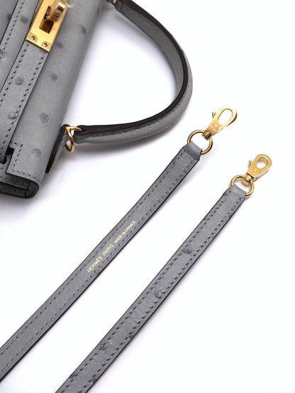 HERMES Mini kelly ll - 冰川藍金 U