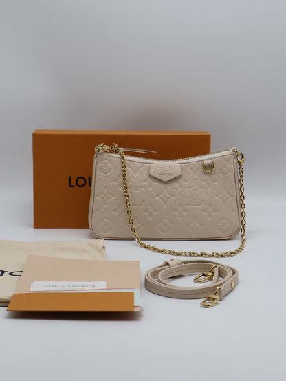 LOUIS VUITTON Easy Pouch On Strap - 米白