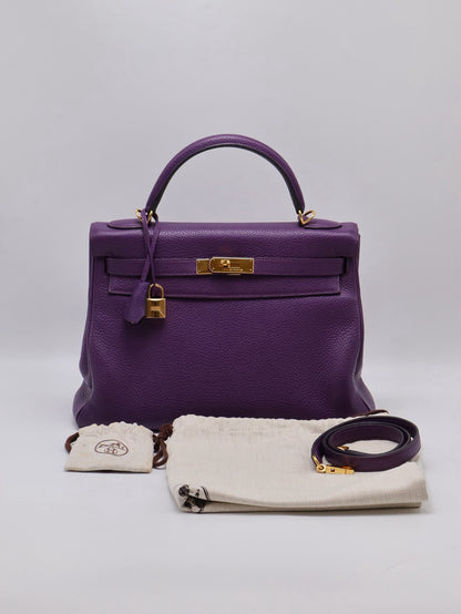 HERMES Kelly 32 - Ultraviolet 5L 極度紫金 🄿