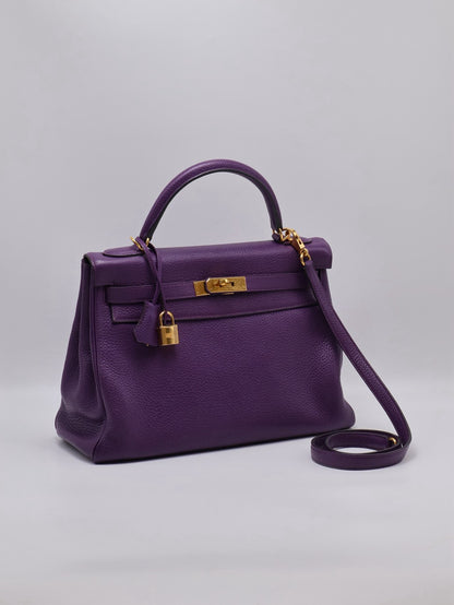 HERMES Kelly 32 - Ultraviolet 5L 極度紫金 🄿