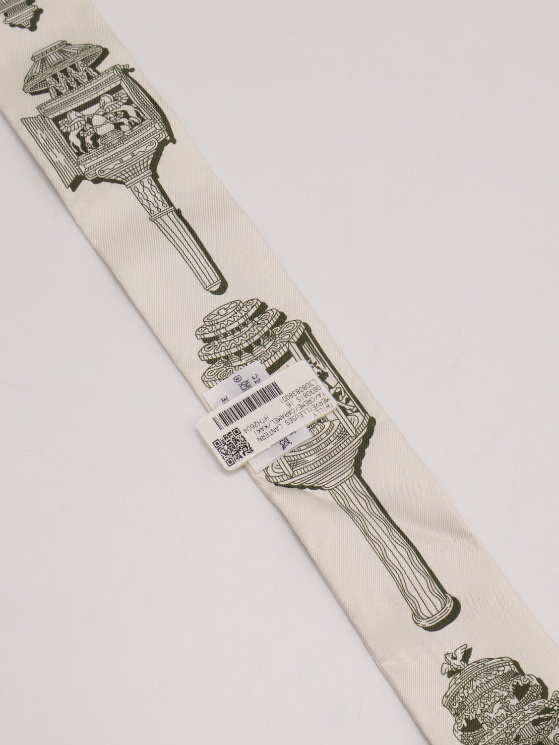 HERMES Merveilleuses Lanternes絕妙燈飾Twilly - 焦糖/卡其