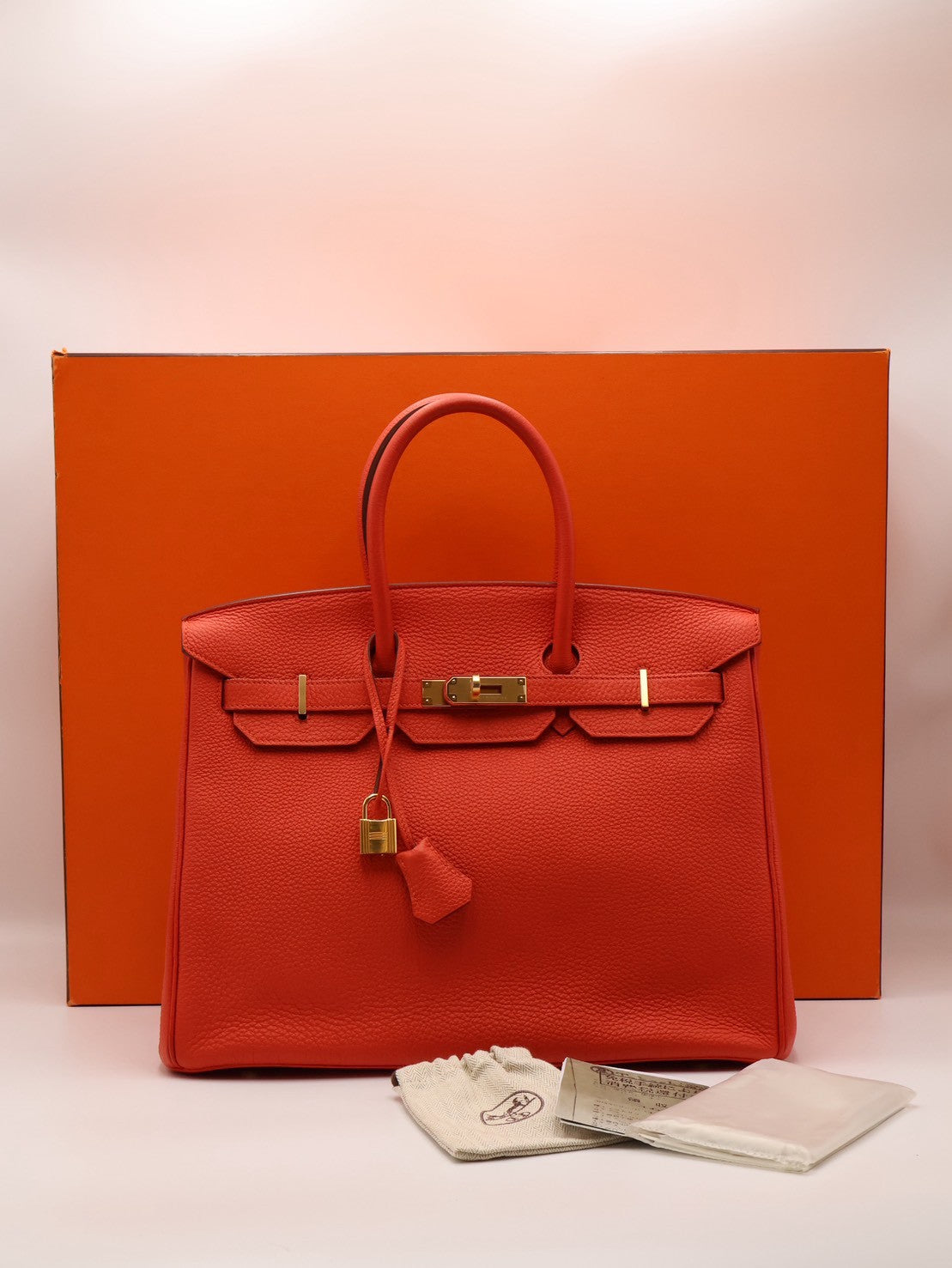 HERMES Birkin 35 - Rouge Tomate S5 番茄紅金 🅀