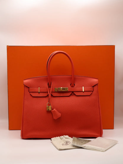 HERMES Birkin 35 - Rouge Tomate S5 番茄紅金 🅀