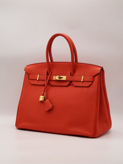 HERMES Birkin 35 - Rouge Tomate S5 番茄紅金 🅀