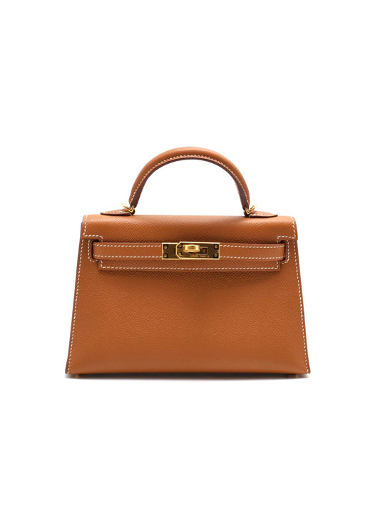 HERMES Mini kelly ll - 金棕金 Y