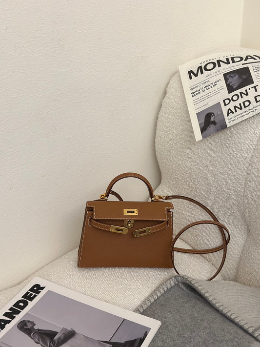 HERMES Mini kelly ll - 金棕金 Y