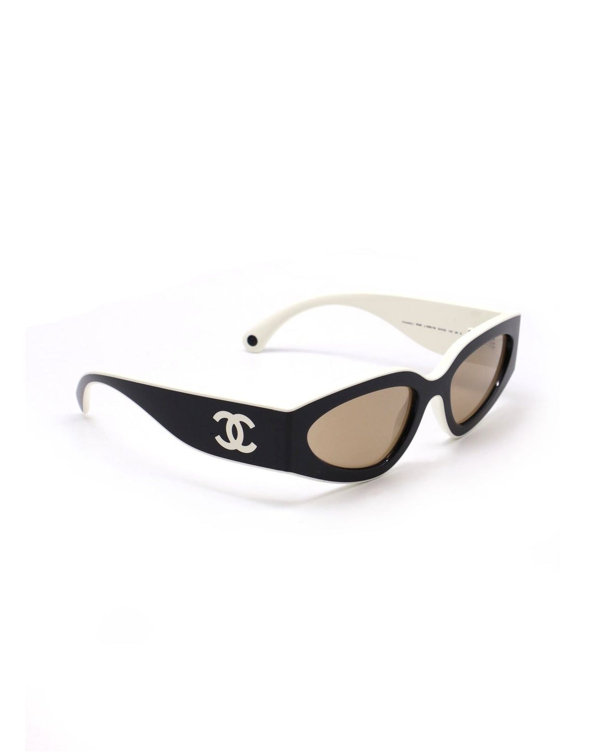 CHANEL 貓眼太陽眼鏡 - 黑白
