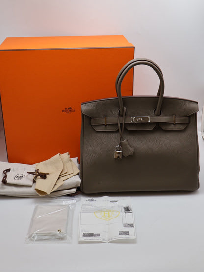 HERMES Birkin 35 - 錫器灰銀 🅀