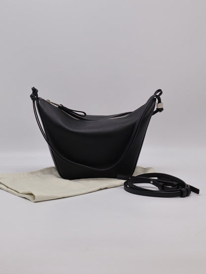 LOEWE 經典小牛皮Hammock Hobo - 黑