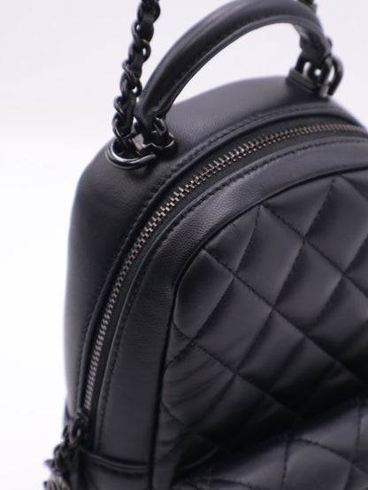 CHANEL 25P羊皮迷你後背包 - So Black