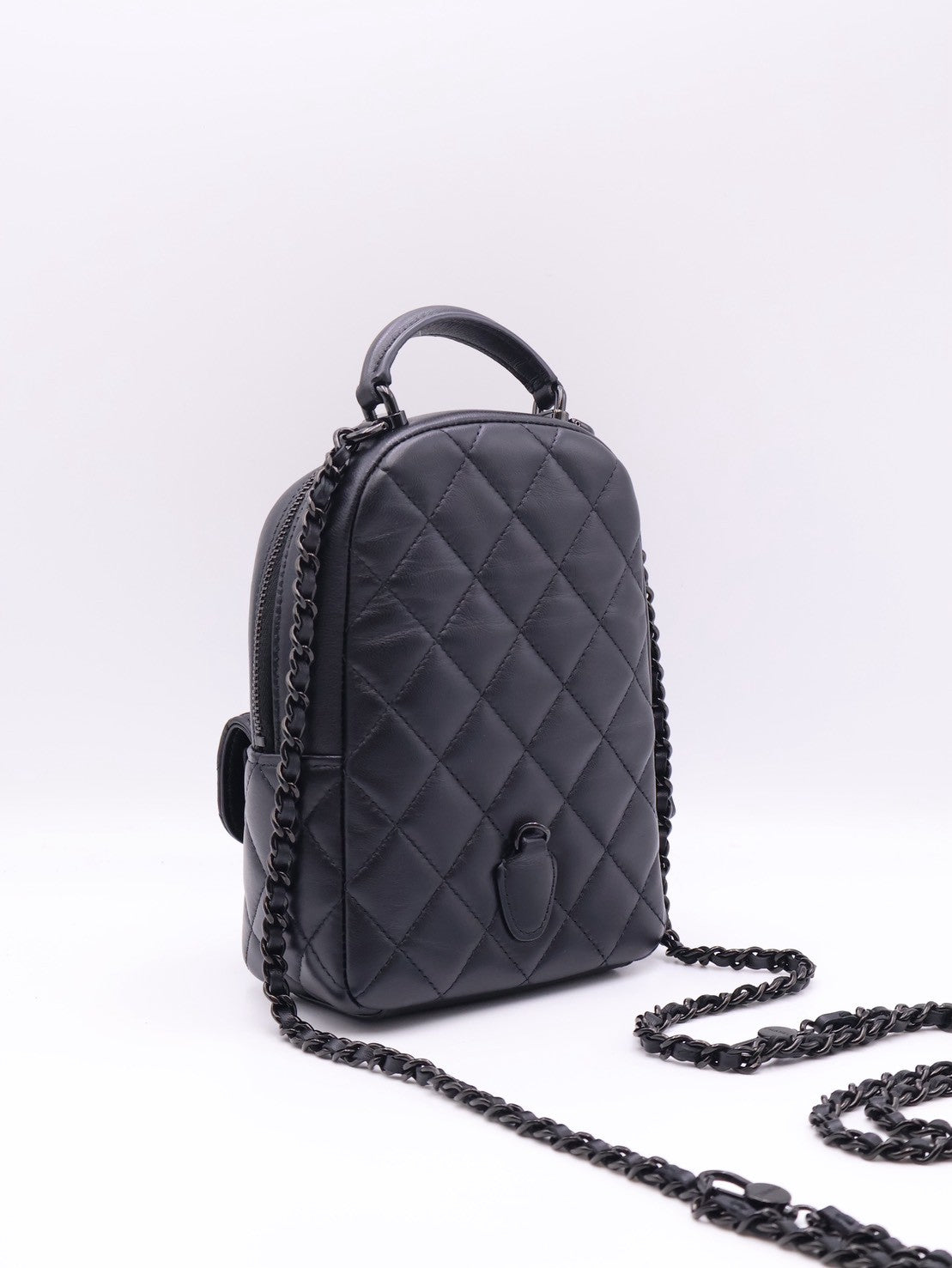 CHANEL 25P羊皮迷你後背包 - So Black