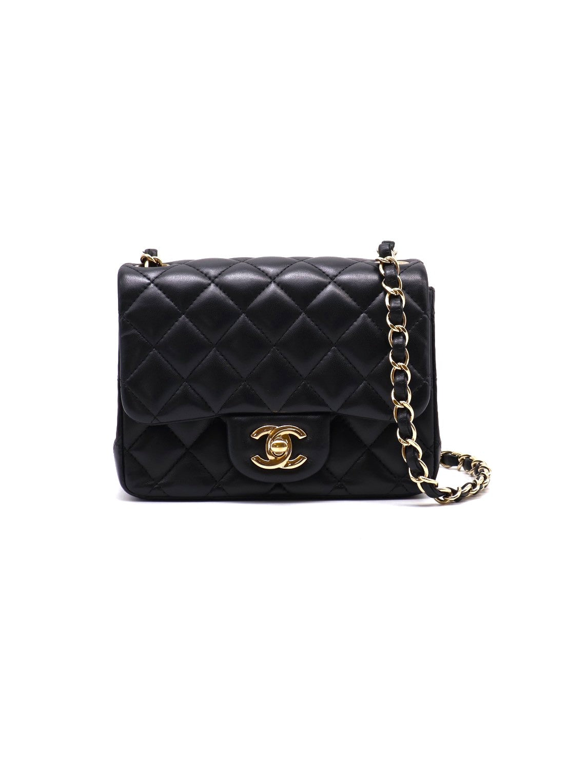 CHANEL 經典口蓋包方胖子 17 - 黑金23開