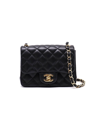 CHANEL 經典口蓋包方胖子 17 - 黑金23開