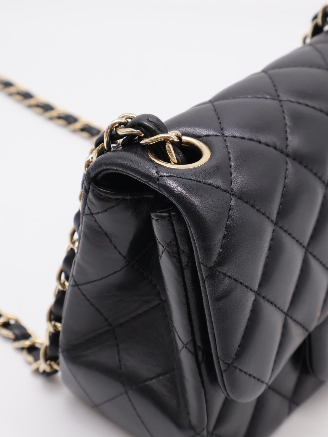 CHANEL 經典口蓋包方胖子 17 - 黑金23開