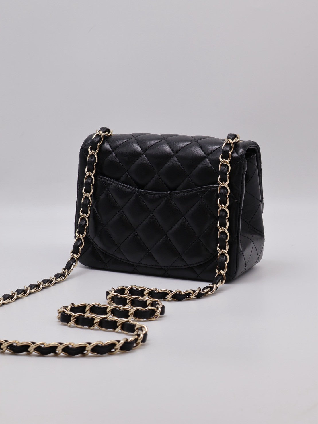 CHANEL 經典口蓋包方胖子 17 - 黑金23開