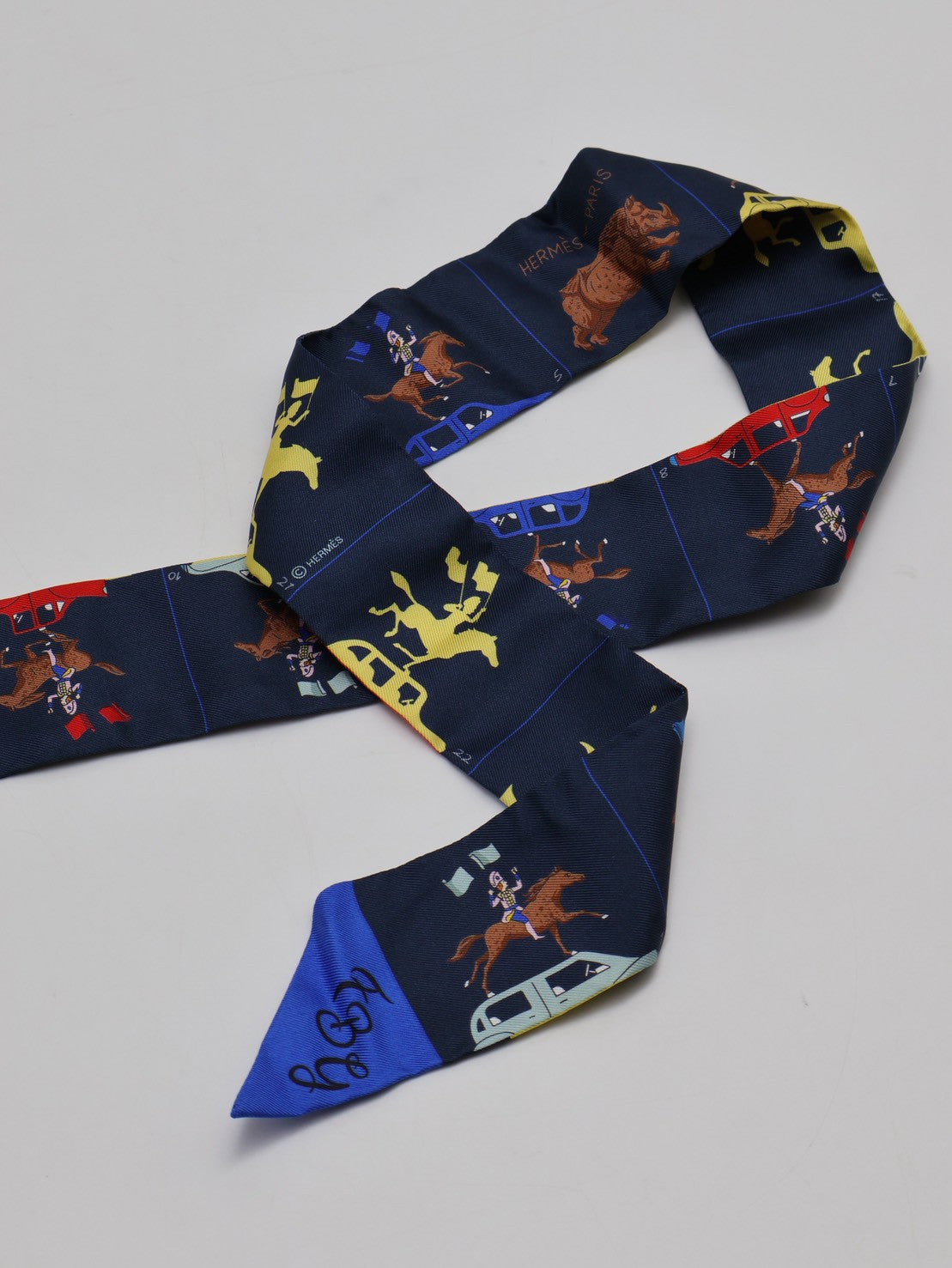 HERMES 愛馬仕巡遊Twilly - 深藍