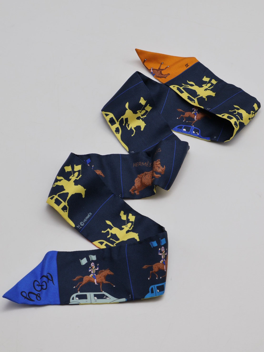 HERMES 愛馬仕巡遊Twilly - 深藍