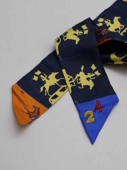 HERMES 愛馬仕巡遊Twilly - 深藍