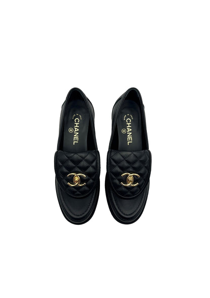 CHANEL Loafers 小羊皮樂福鞋 - 黑金