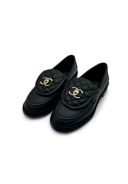 CHANEL Loafers 小羊皮樂福鞋 - 黑金