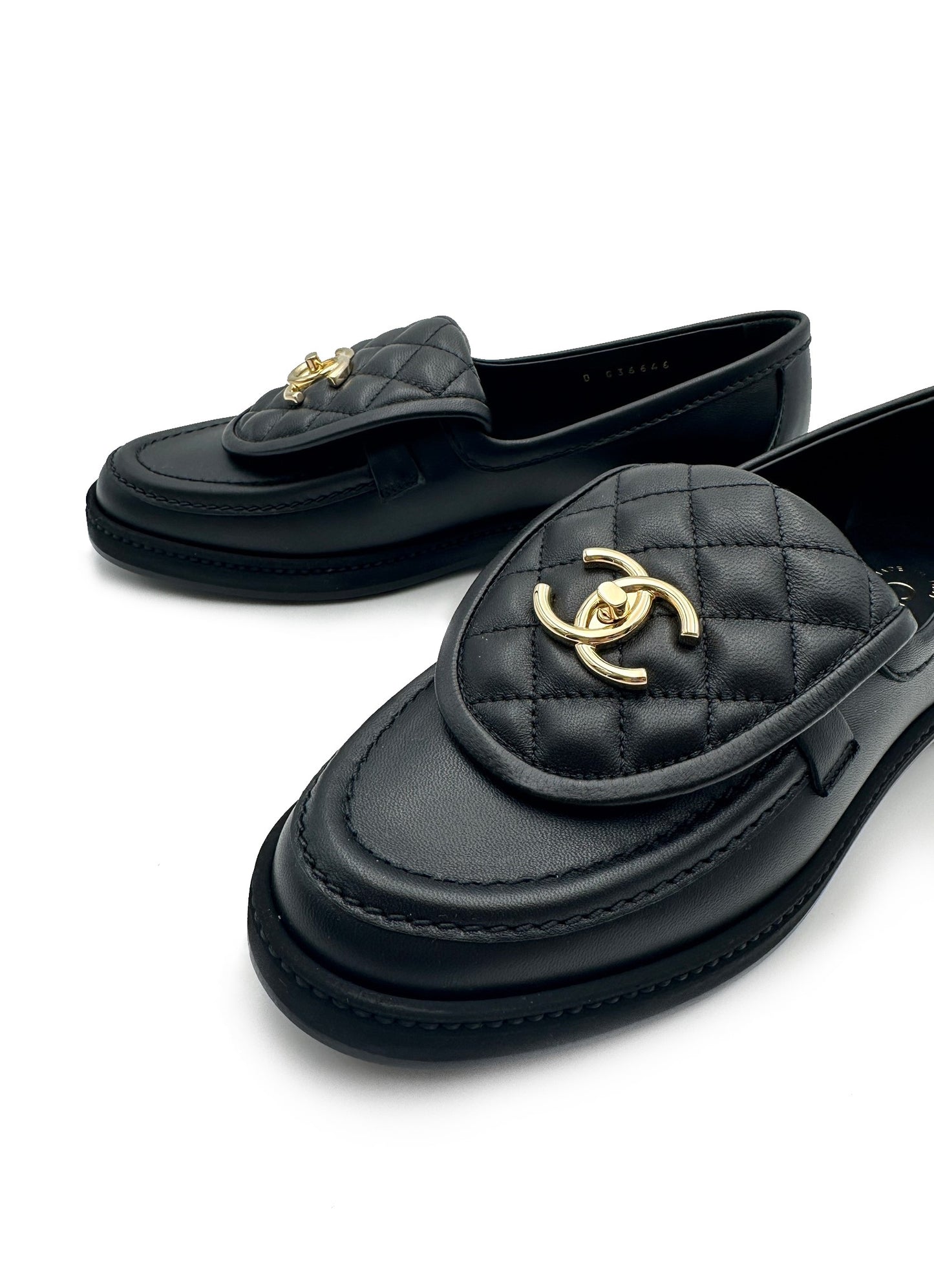 CHANEL Loafers 小羊皮樂福鞋 - 黑金