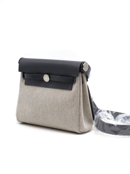 HERMES Herbag Zip 20 - Ardoise 85 石板灰銀