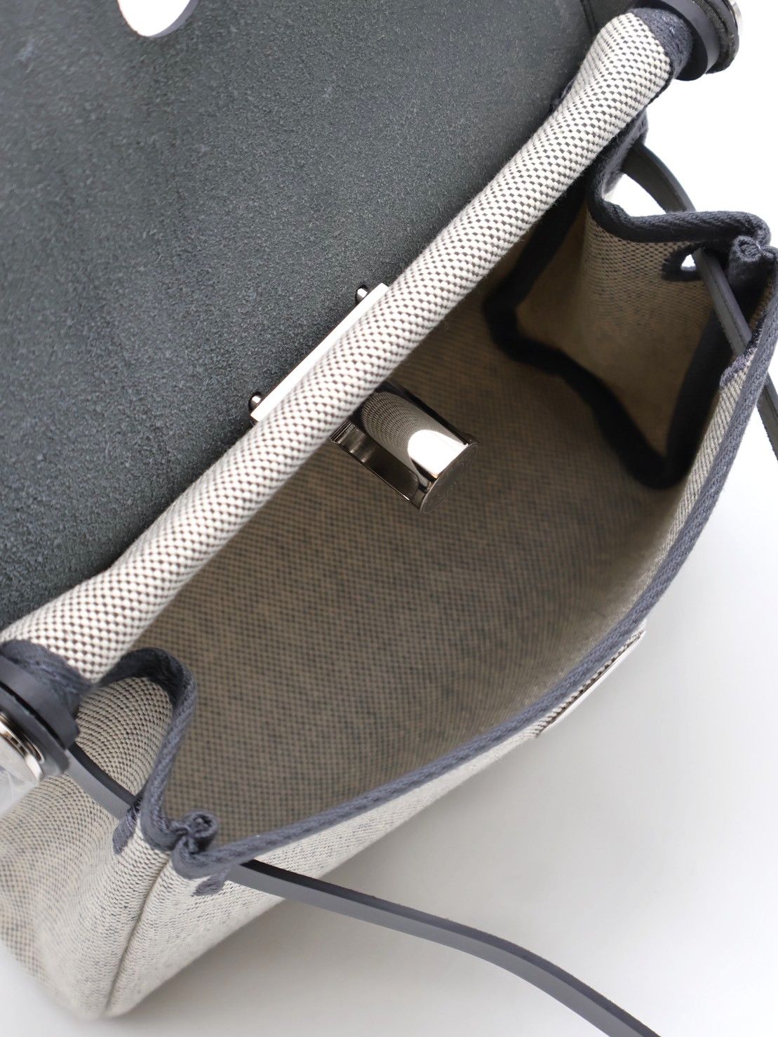 HERMES Herbag Zip 20 - Ardoise 85 石板灰銀