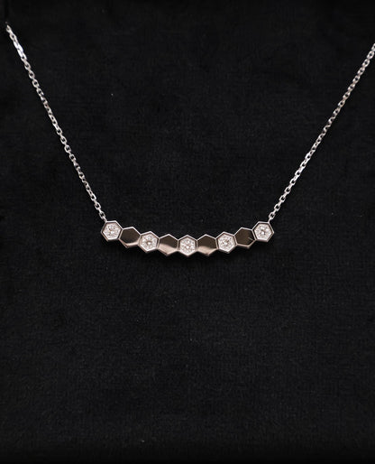 CHAUMET Bee de Chaumet 18K白金鑽石項鍊