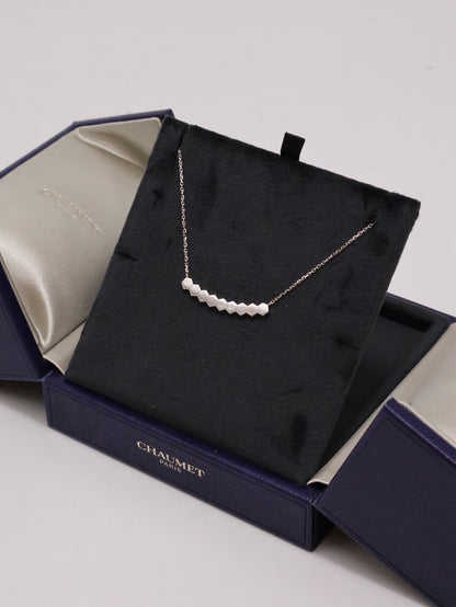 CHAUMET Bee de Chaumet 18K白金鑽石項鍊