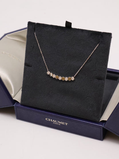 CHAUMET Bee de Chaumet 18K白金鑽石項鍊