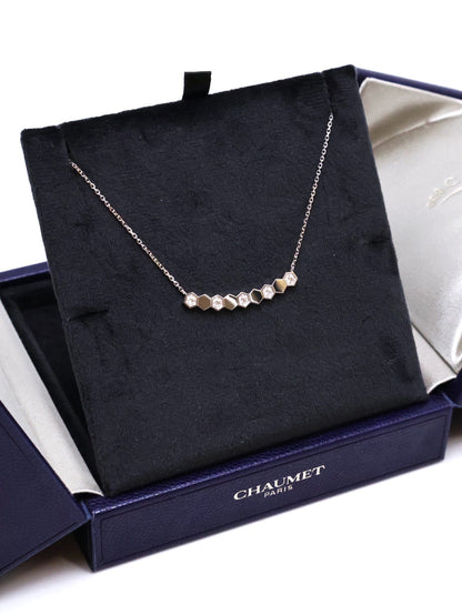 CHAUMET Bee de Chaumet 18K白金鑽石項鍊
