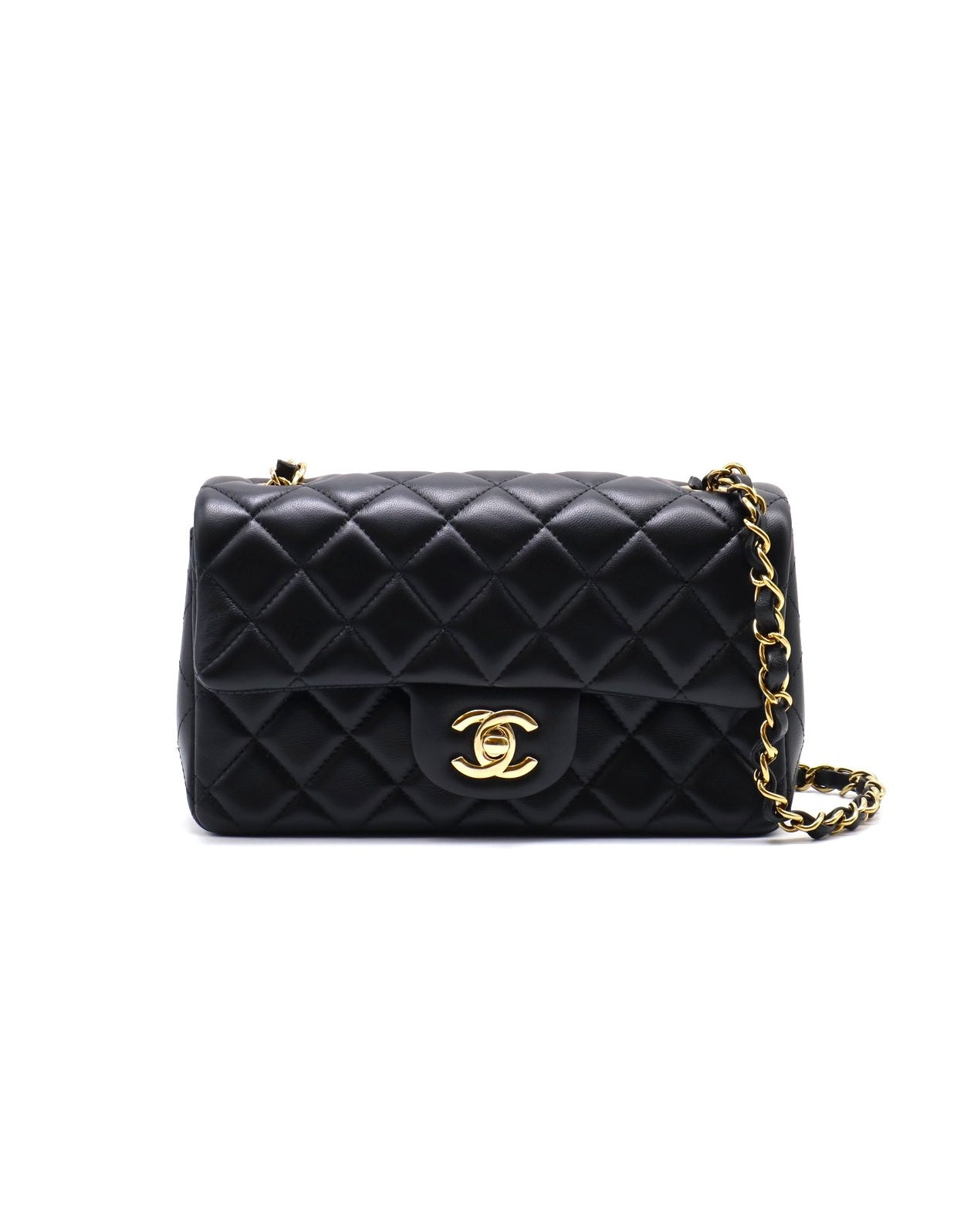 CHANEL 經典口蓋包Mini CF20 - 黑金
