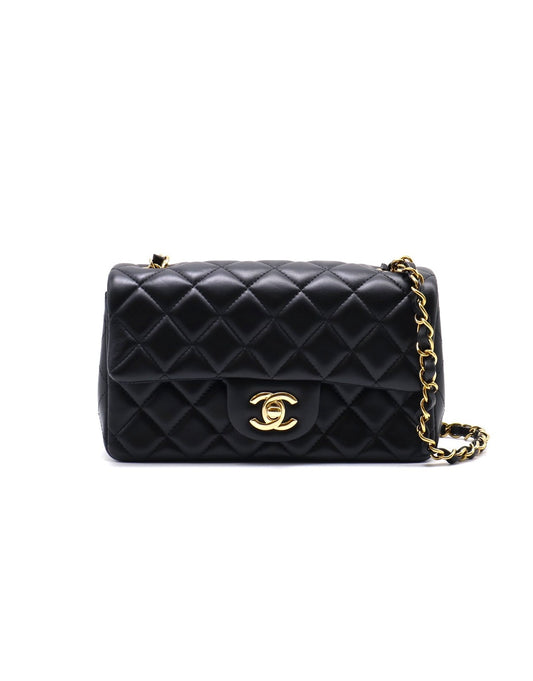 CHANEL 經典口蓋包Mini CF20 - 黑金