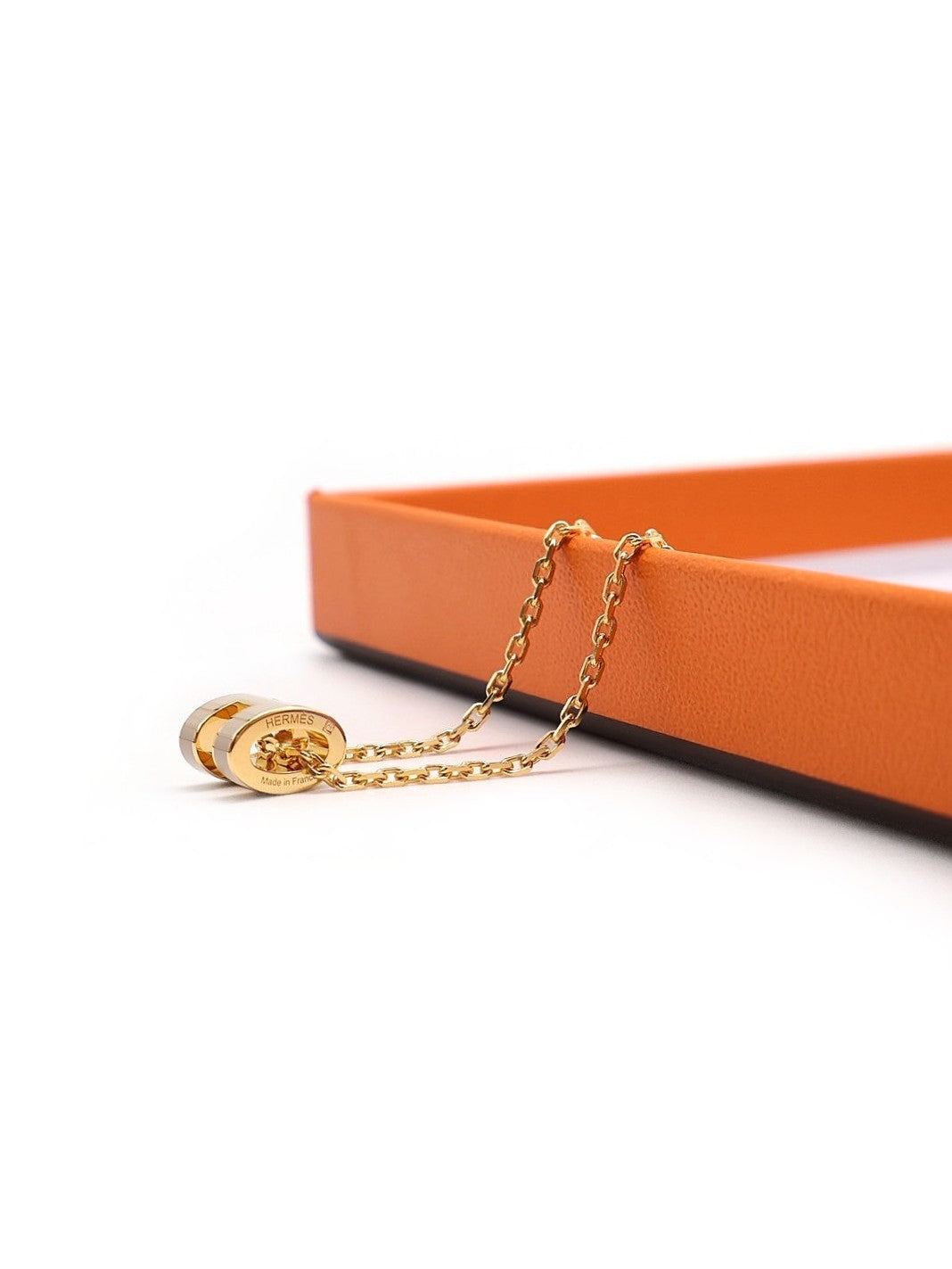 HERMES Mini pop H項鍊 - 奶茶金