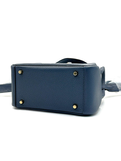 HERMES Mini lindy - 普魯士藍金