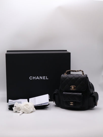 CHANEL Duma炸藥後背包 - 小號黑金