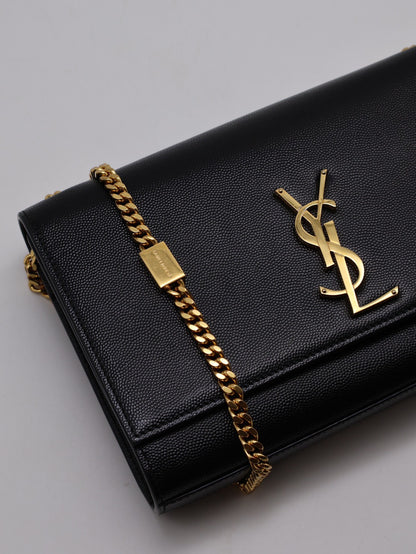 YSL Kate 鍊帶斜背包 - 黑金