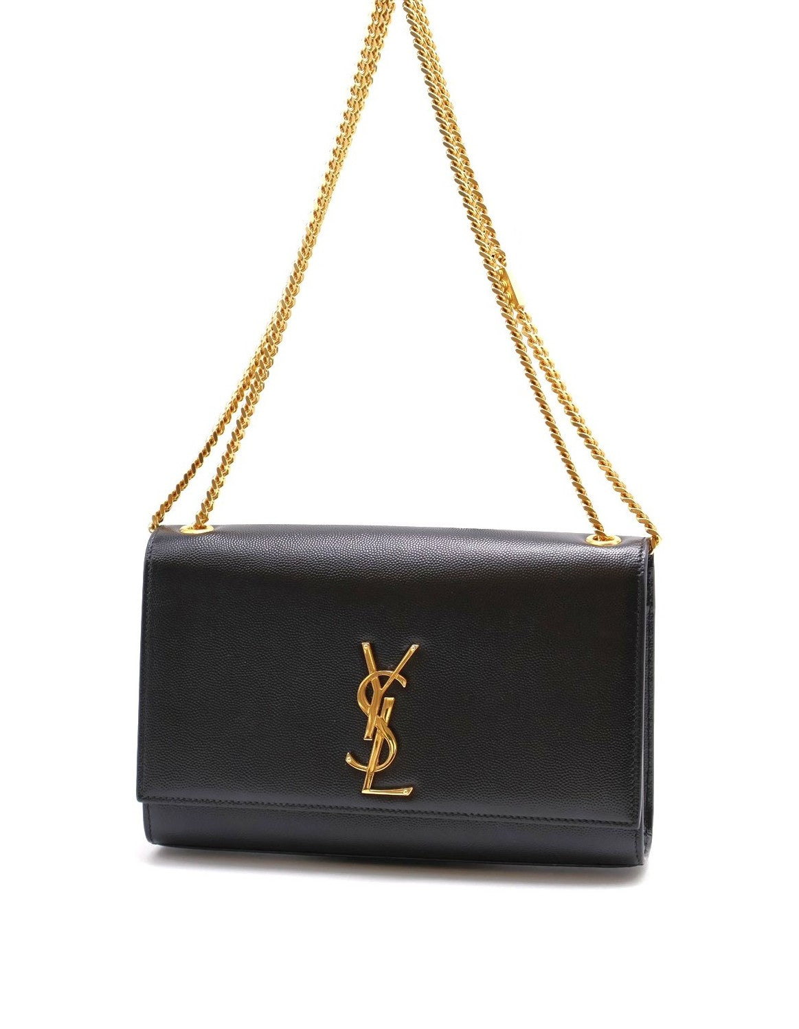 YSL Kate 鍊帶斜背包 - 黑金