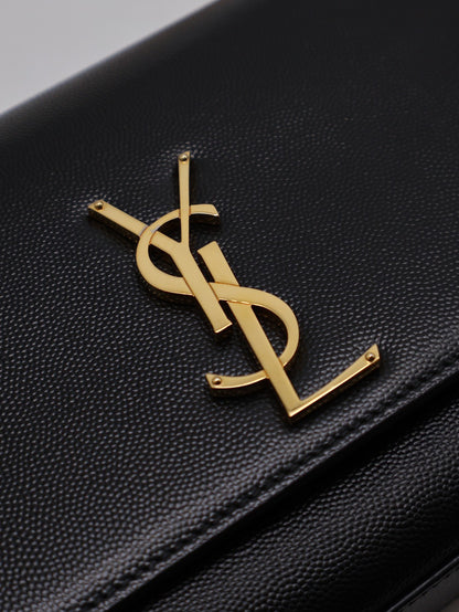 YSL Kate 鍊帶斜背包 - 黑金
