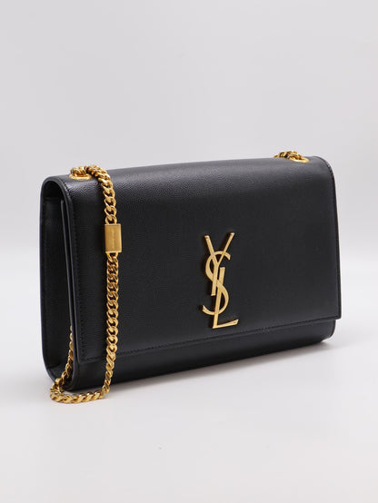 YSL Kate 鍊帶斜背包 - 黑金