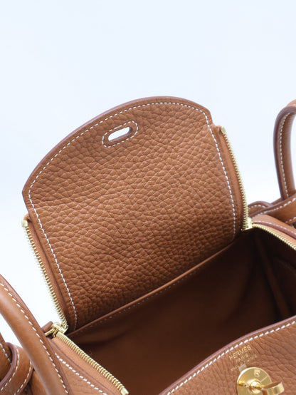 HERMES Mini Lindy - Gold 37 金棕金 U