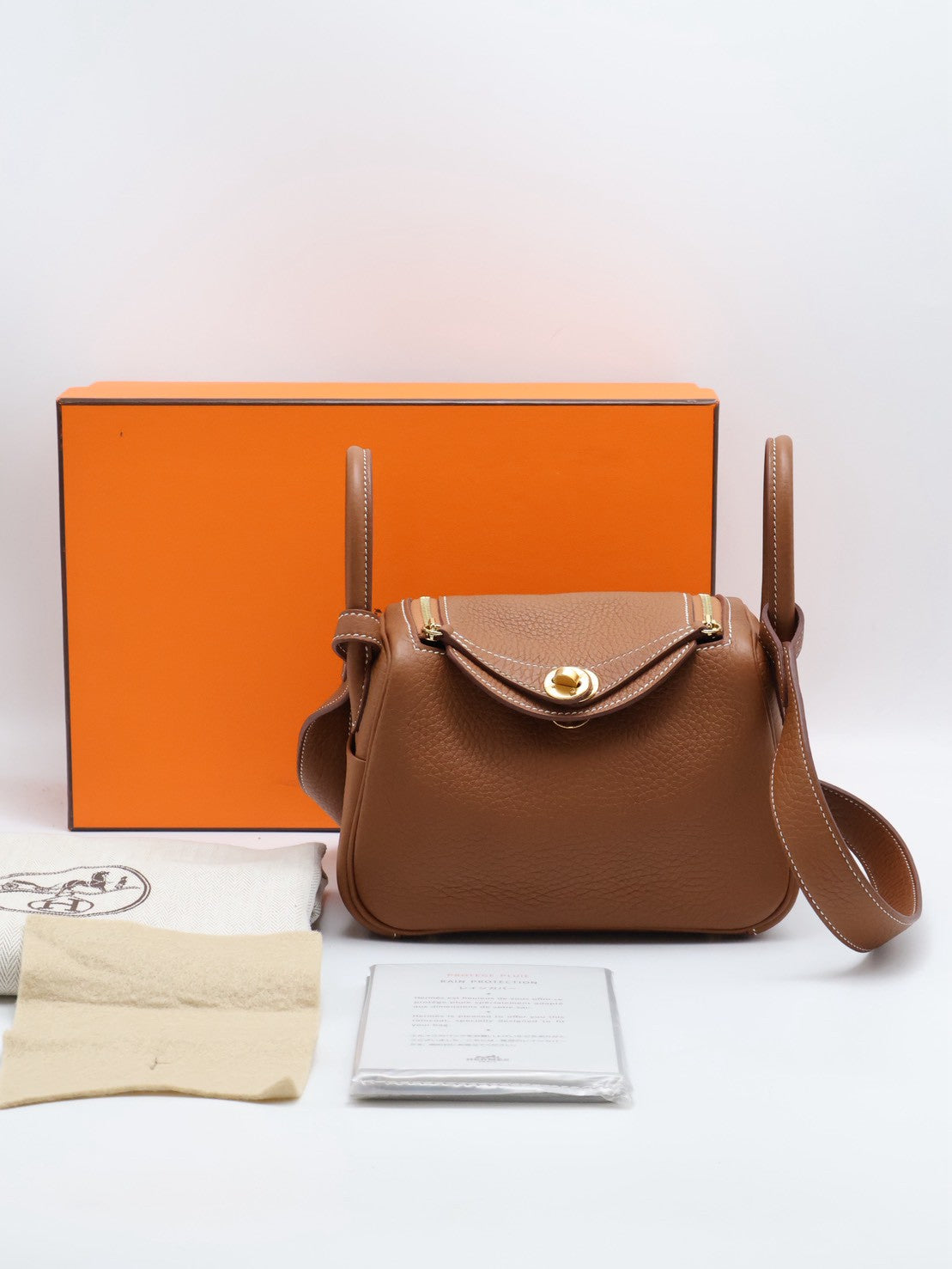 HERMES Mini Lindy - Gold 37 金棕金 U