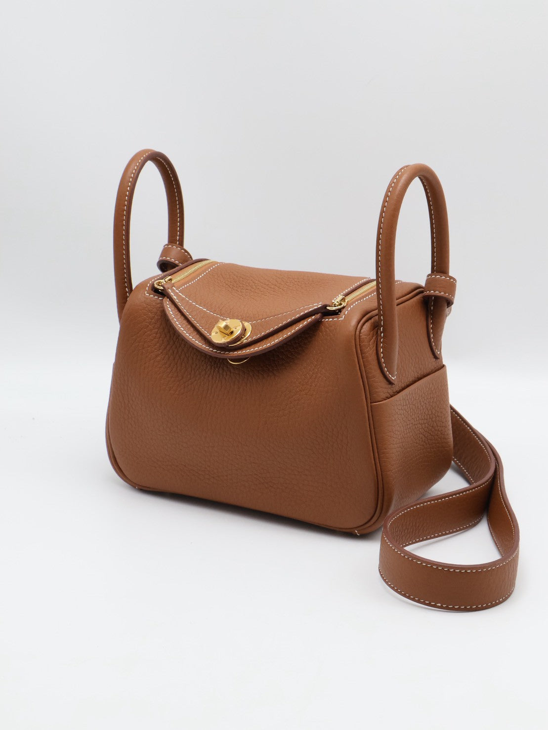 HERMES Mini Lindy - Gold 37 金棕金 U